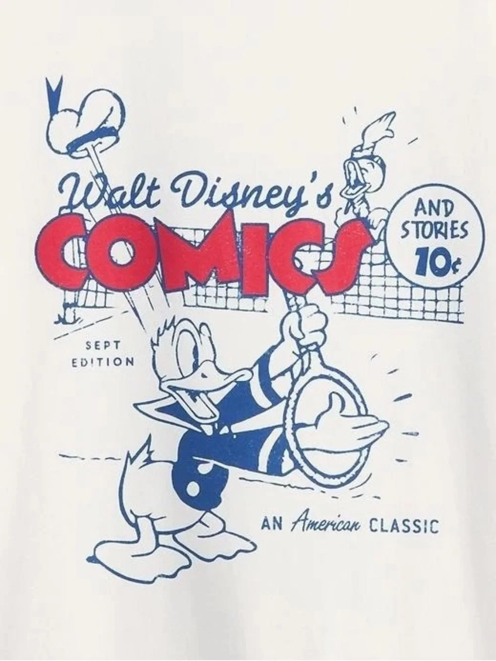 NWT Walt Disney Comics Gap Men’s Short Sleeve Cream Colored T-Shirt, Size Large